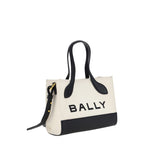 Bally White and Black Leather Mini Handbag