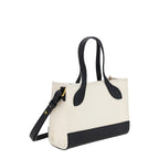 Bally White and Black Leather Mini Handbag