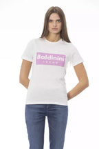 Baldinini Trend White Cotton T-Shirt Baldinini Trend