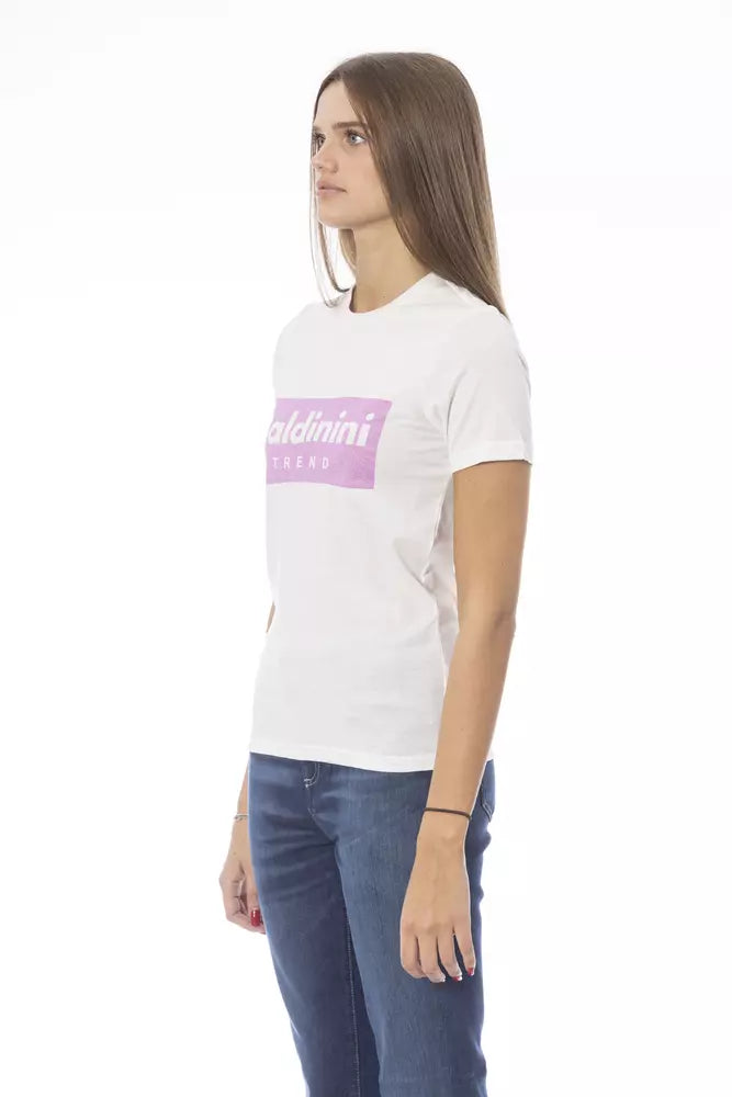 Baldinini Trend White Cotton T-Shirt Baldinini Trend