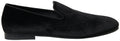 Dolce & Gabbana Black Velvet Loafers Formal Shoes - Eljoys Fashion 