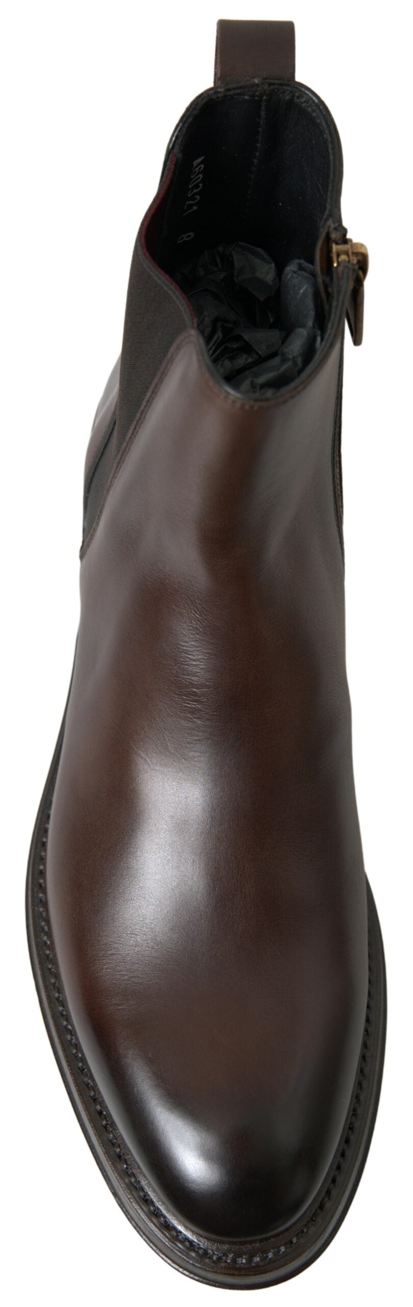 Dolce & Gabbana Brown Leather Chelsea Mens Boots Shoes Dolce & Gabbana