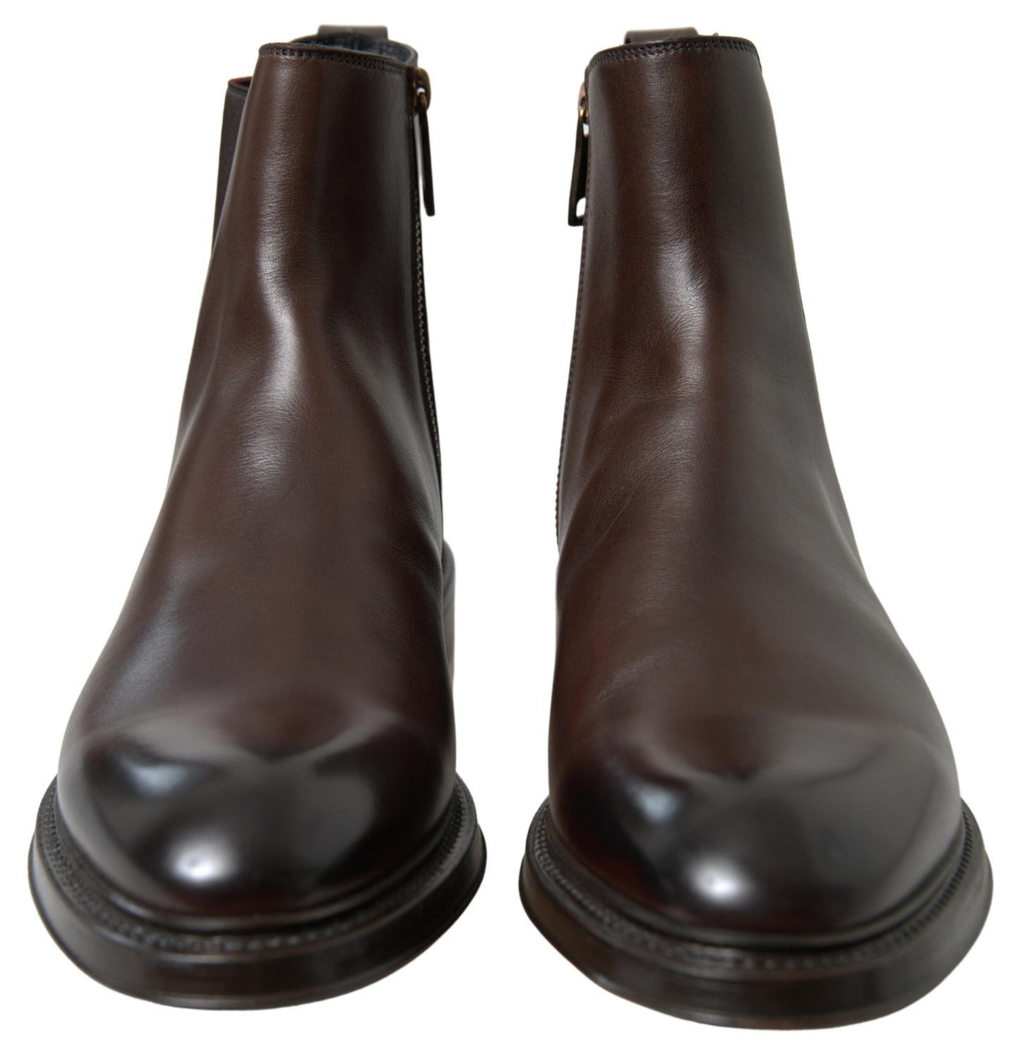 Dolce & Gabbana Brown Leather Chelsea Mens Boots Shoes Dolce & Gabbana