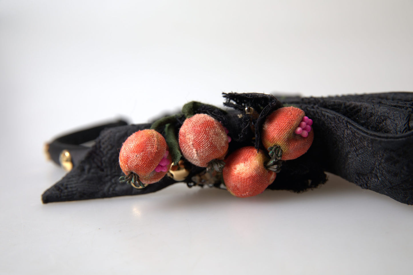 Dolce & Gabbana Black with multicolor Fig Fruit Crystal Tiara Diadem Headband Dolce & Gabbana