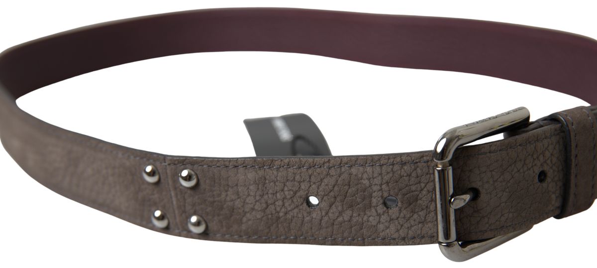 Dolce & Gabbana Brown Leather Metal Buckle Men Cintura Belt Dolce & Gabbana
