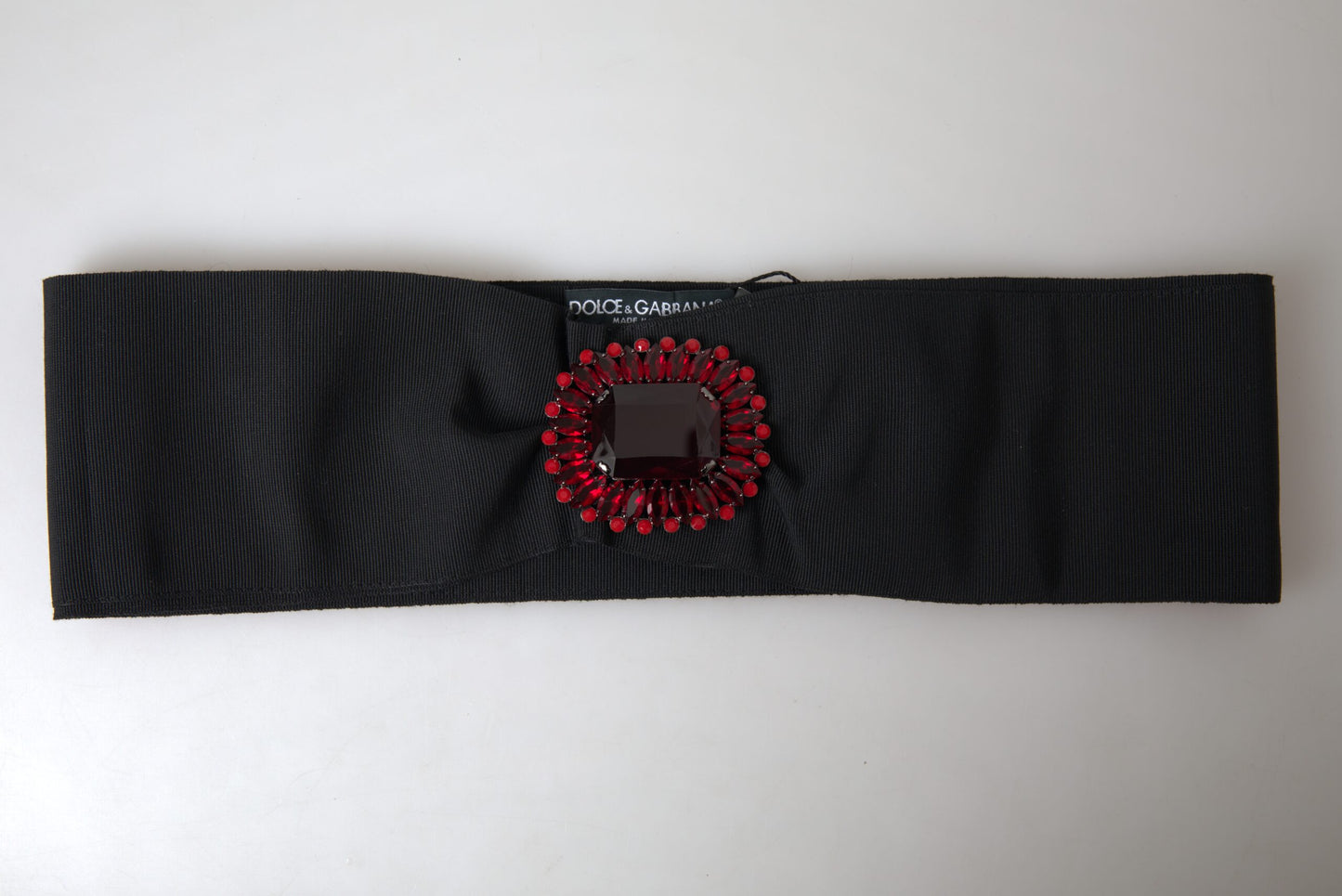 Dolce & Gabbana Black Crystal Brass Wide Waist Runway Belt Dolce & Gabbana