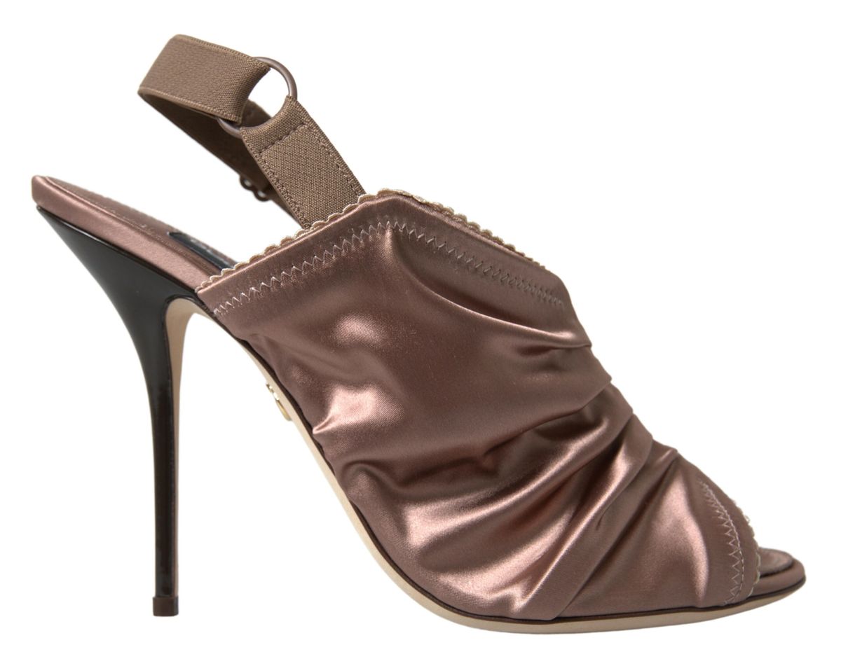 Dolce & Gabbana Light brown Slingback Corset Style Fastening stiletto heels Dolce & Gabbana