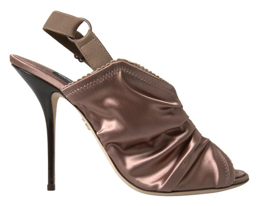 Dolce & Gabbana Light brown Slingback Corset Style Fastening stiletto heels Dolce & Gabbana