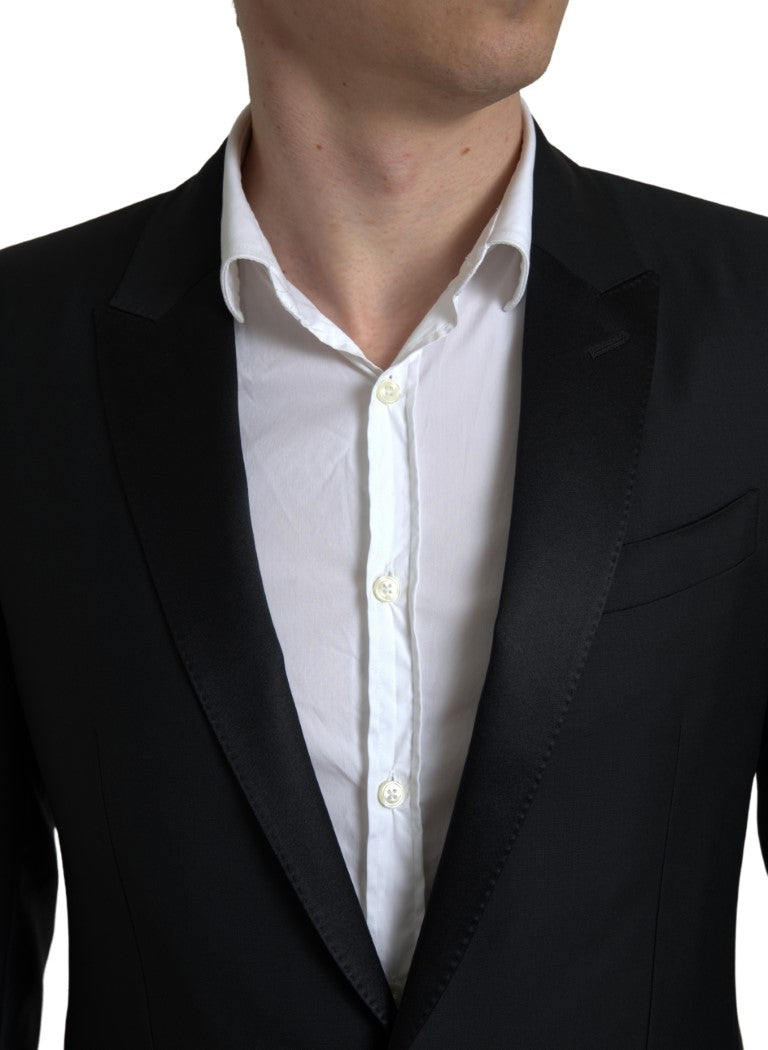 Dolce & Gabbana Black Wool Single Breasted MARTINI Blazer Dolce & Gabbana