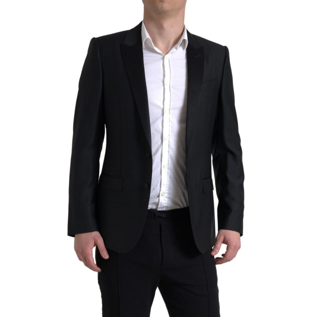 Dolce & Gabbana Black Wool Single Breasted MARTINI Blazer