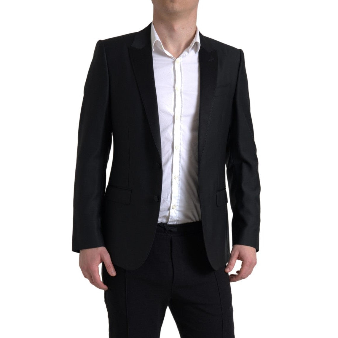 Dolce & Gabbana Black Wool Single Breasted MARTINI Blazer