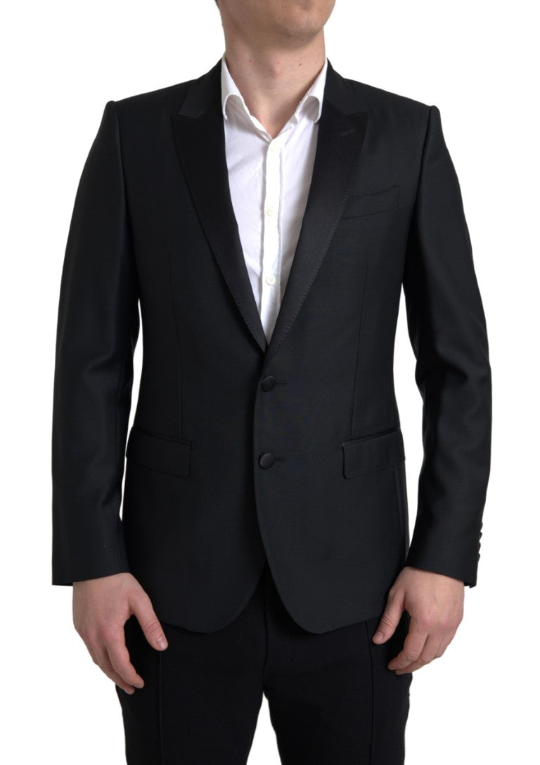 Dolce & Gabbana Black Wool Single Breasted MARTINI Blazer Dolce & Gabbana