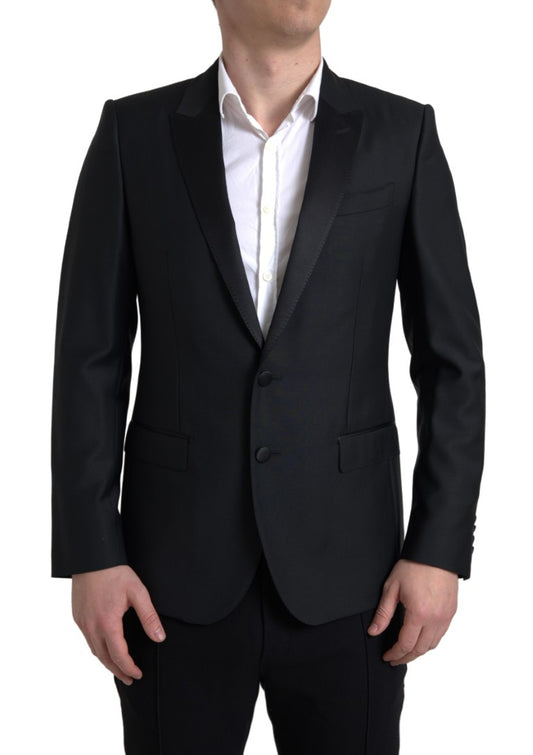 Dolce & Gabbana Black Wool Single Breasted MARTINI Blazer Dolce & Gabbana