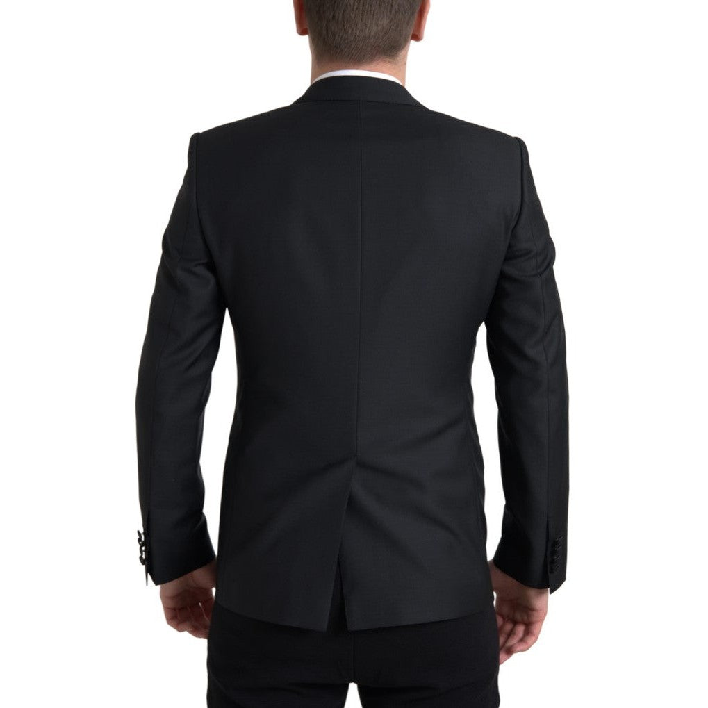 Dolce & Gabbana Black Wool Single Breasted MARTINI Blazer
