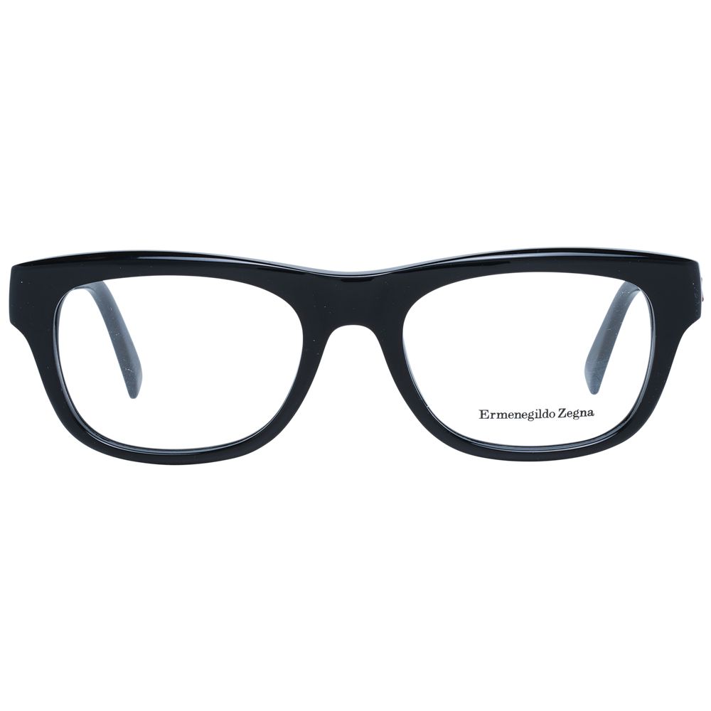 Ermenegildo Zegna Black Plastic Glasses Frames