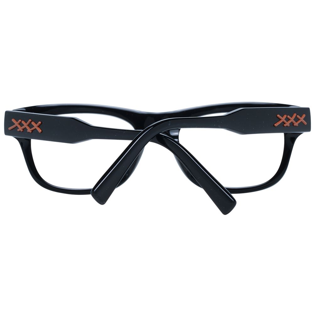 Ermenegildo Zegna Black Plastic Glasses Frames