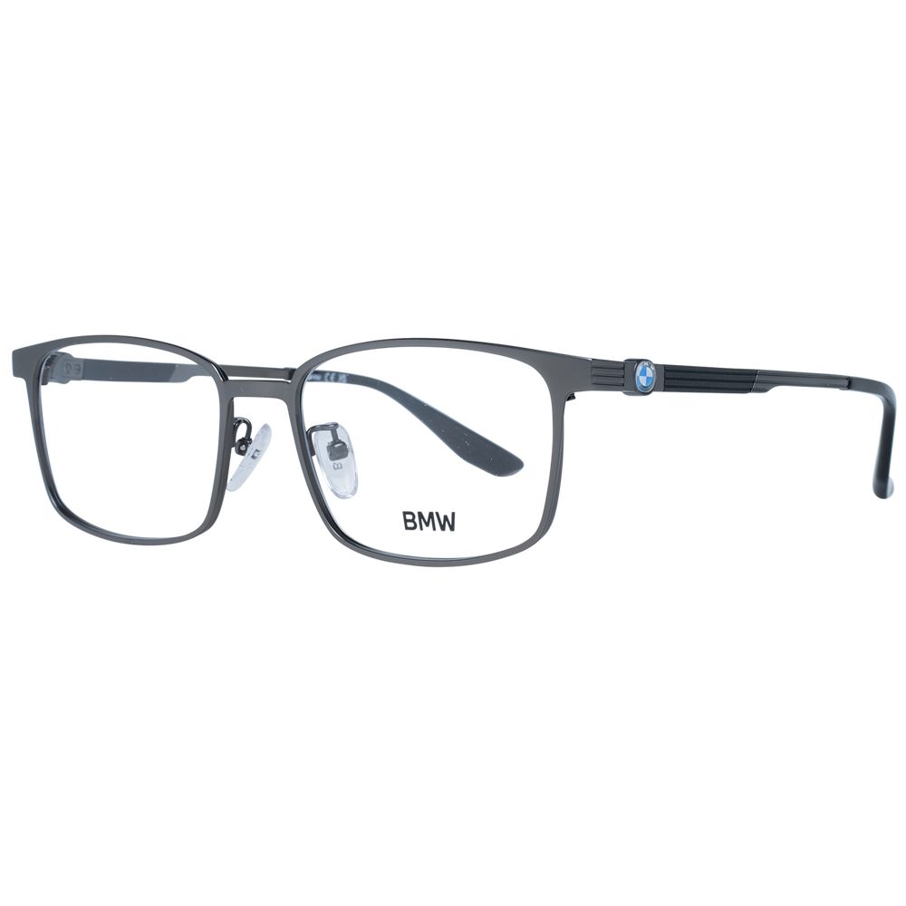 BMW gray titanium glasses frames with sleek design and lightweight construction, ideal for stylish and comfortable eyewear.