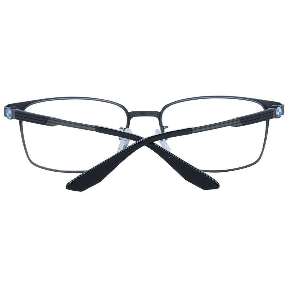BMW gray titanium glasses frames with sleek, lightweight design and modern style for comfortable everyday wear.