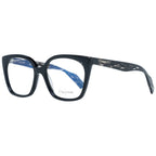 Yohji Yamamoto black plastic glasses frames with a sleek, modern design and bold rectangular shape for stylish eyewear.