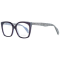 Yohji Yamamoto purple plastic glasses frames with sleek design and modern style, shown from a front view.