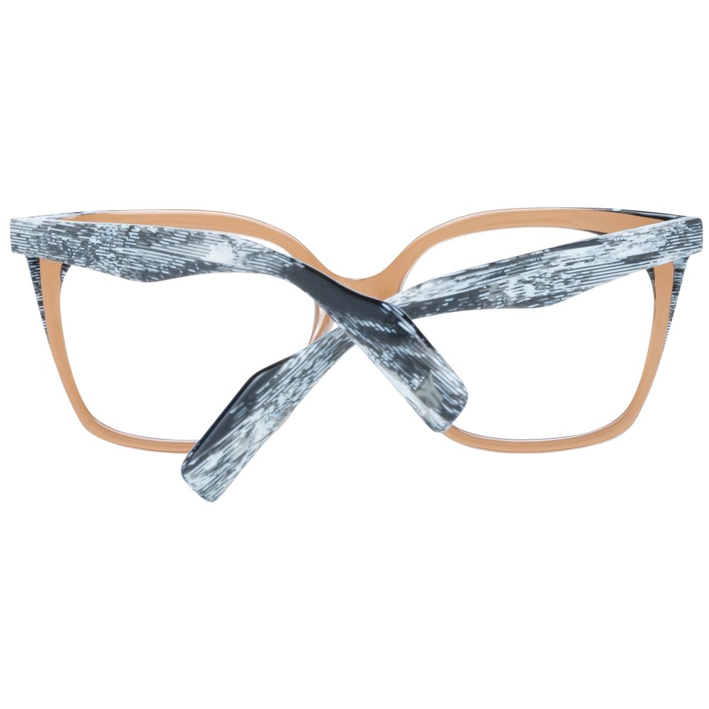 Yohji Yamamoto brown plastic glasses frames with a sleek, modern design and rounded edges for stylish eyewear.