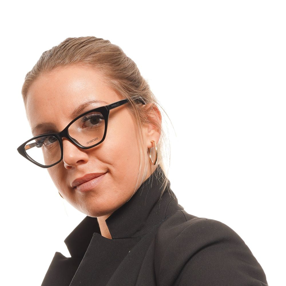 Sportmax Black Acetate Glasses Frames