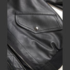Dolce & Gabbana Black Leather Blouson Full Zip Bomber Jacket