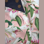 Dolce & Gabbana Cotton Polka Dot Lily Print Collared Shirt