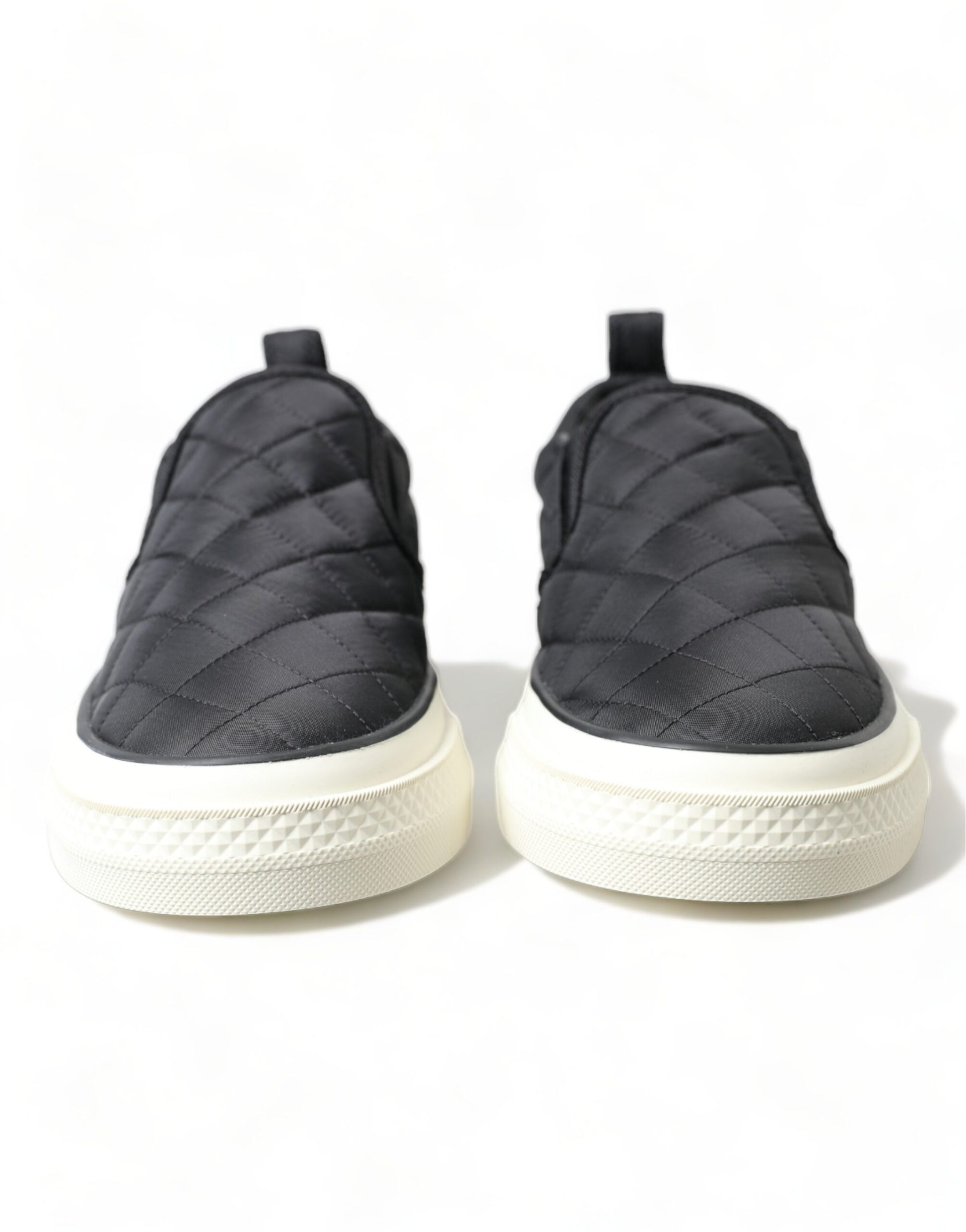 Dolce & Gabbana Black Quilted Slip On Low Top Sneakers Shoes Dolce & Gabbana