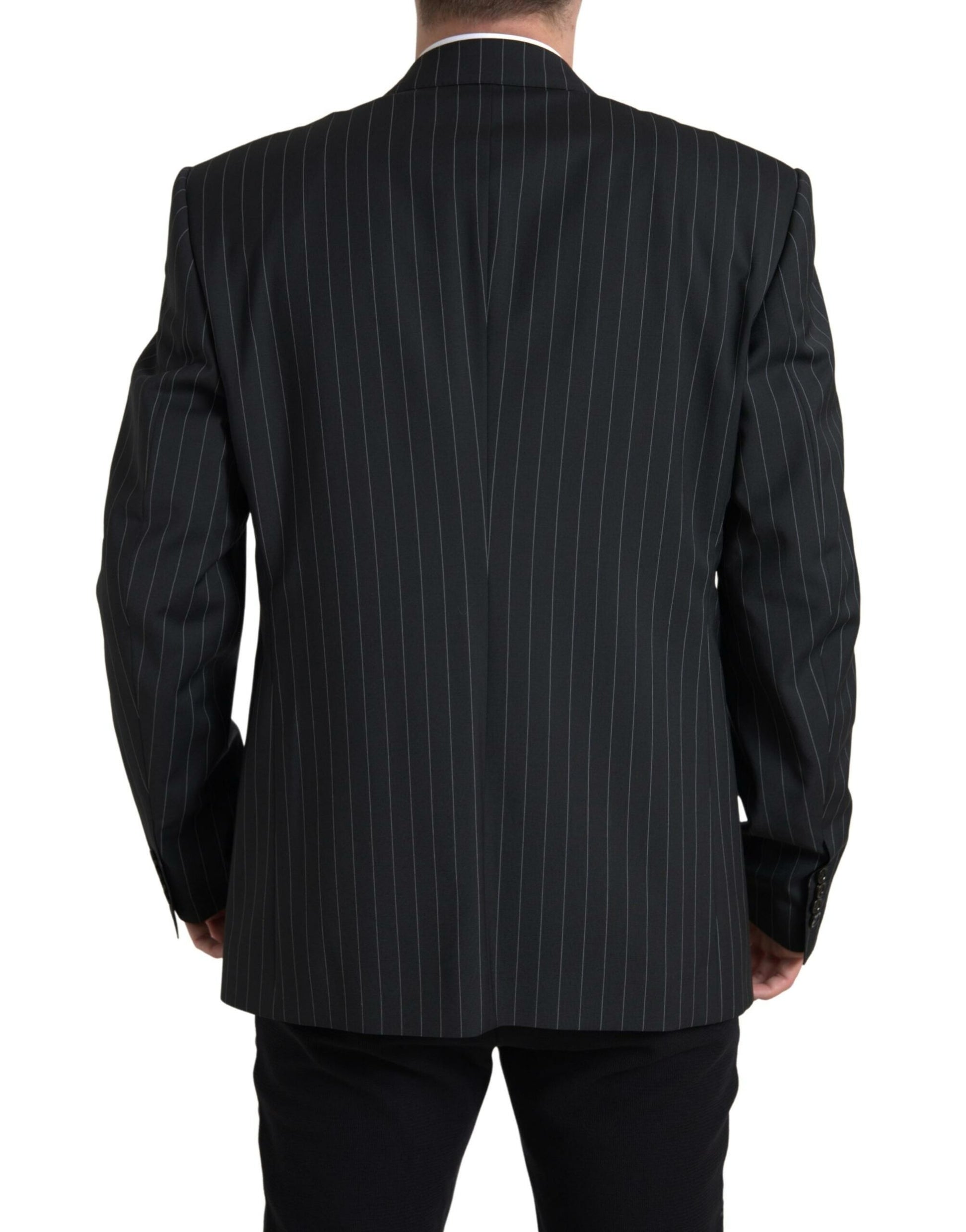 Dolce & Gabbana Black Stripe Single Breasted SICILIA Blazer Dolce & Gabbana