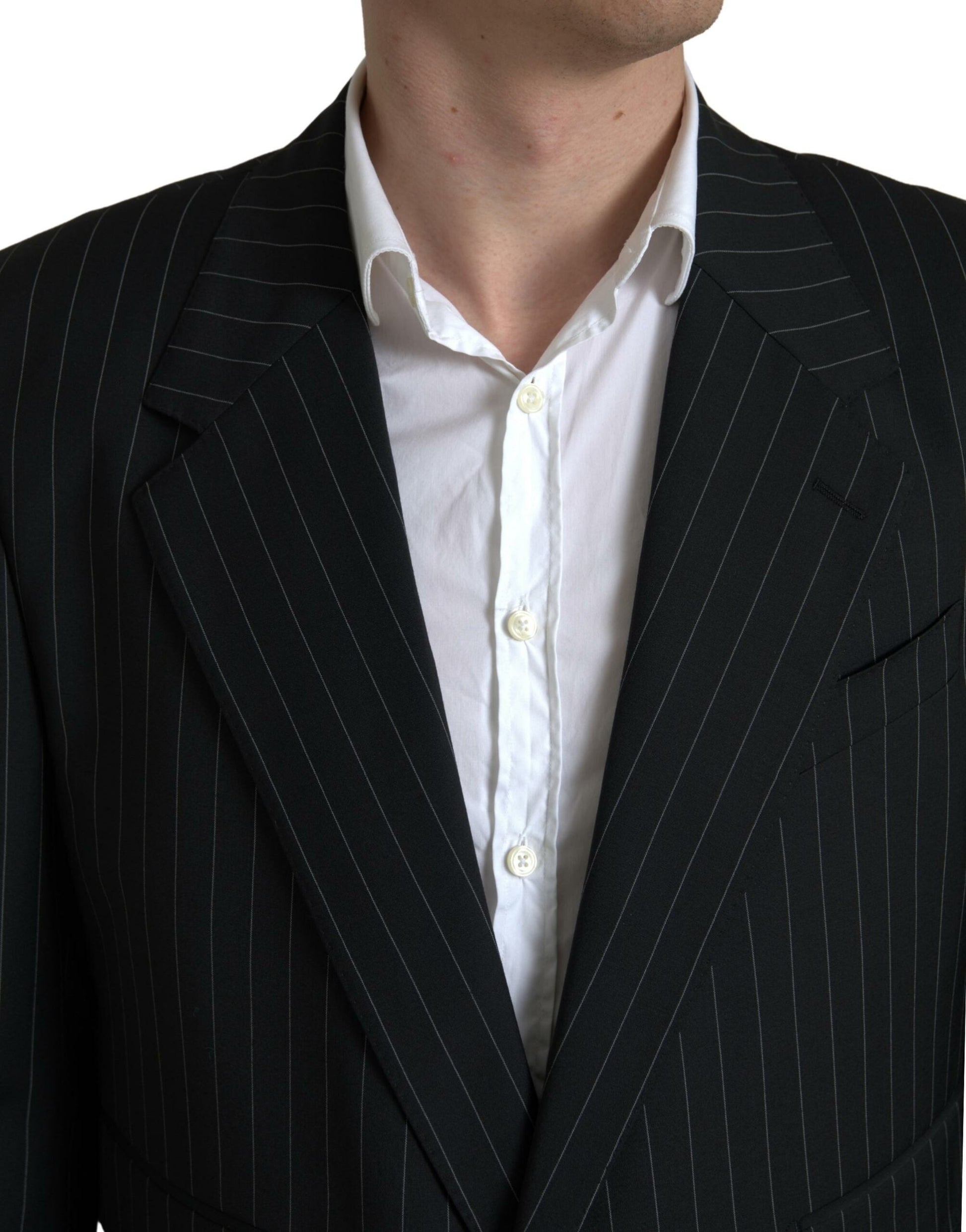 Dolce & Gabbana Black Stripe Single Breasted SICILIA Blazer Dolce & Gabbana