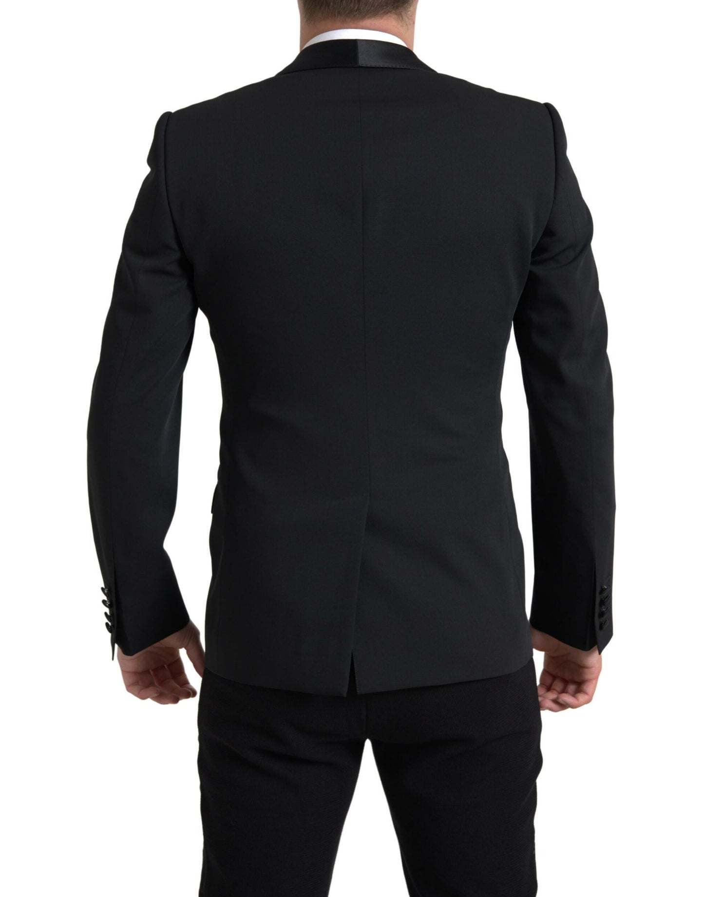 Dolce & Gabbana Black Wool Single Breasted MARTINI Blazer Dolce & Gabbana