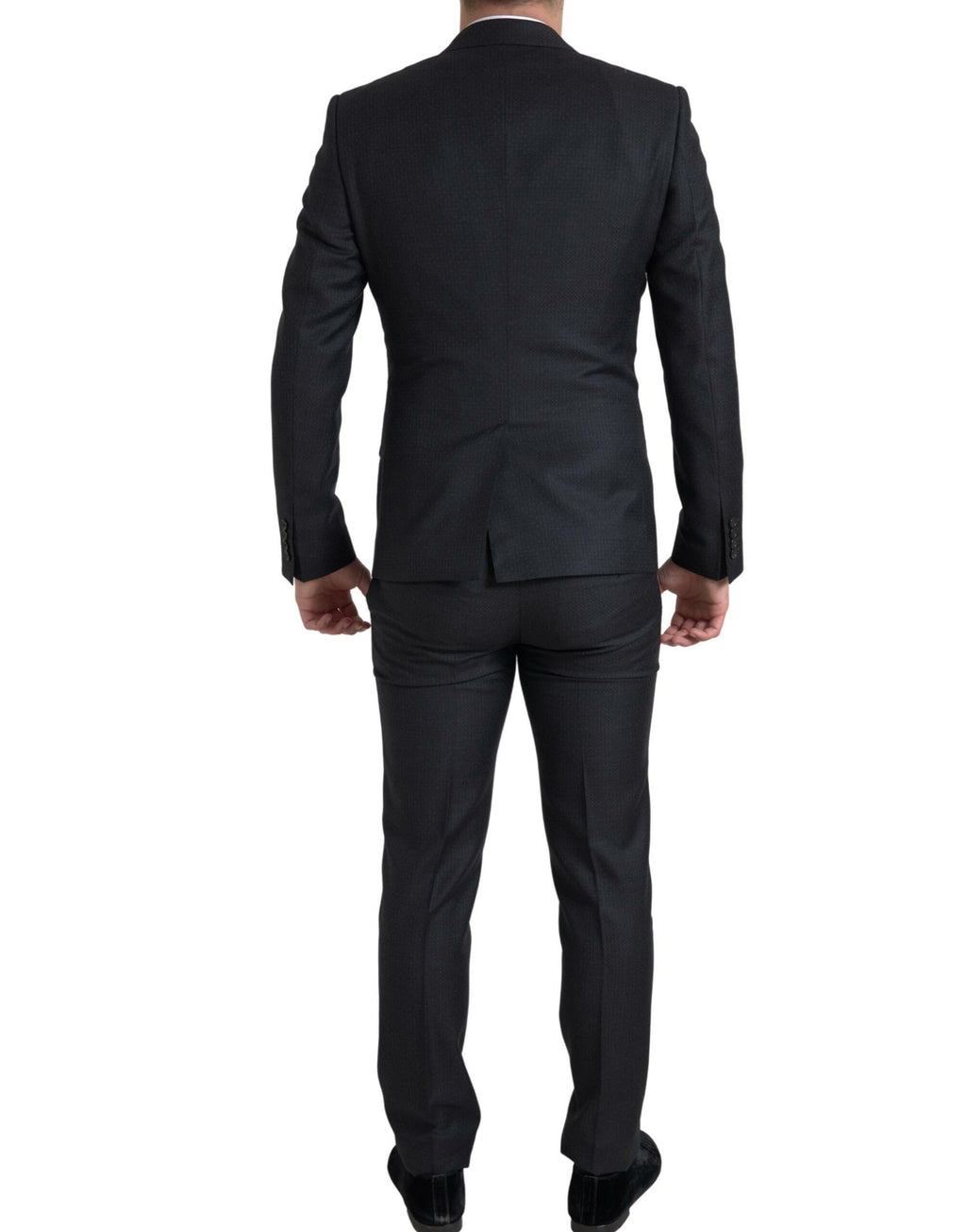 Dolce & Gabbana Dark Gray 3 Piece Single Breasted MARTINI Suit - Eljoys Fashion 