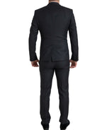 Dolce & Gabbana Dark Gray 3 Piece Single Breasted MARTINI Suit - Eljoys Fashion 