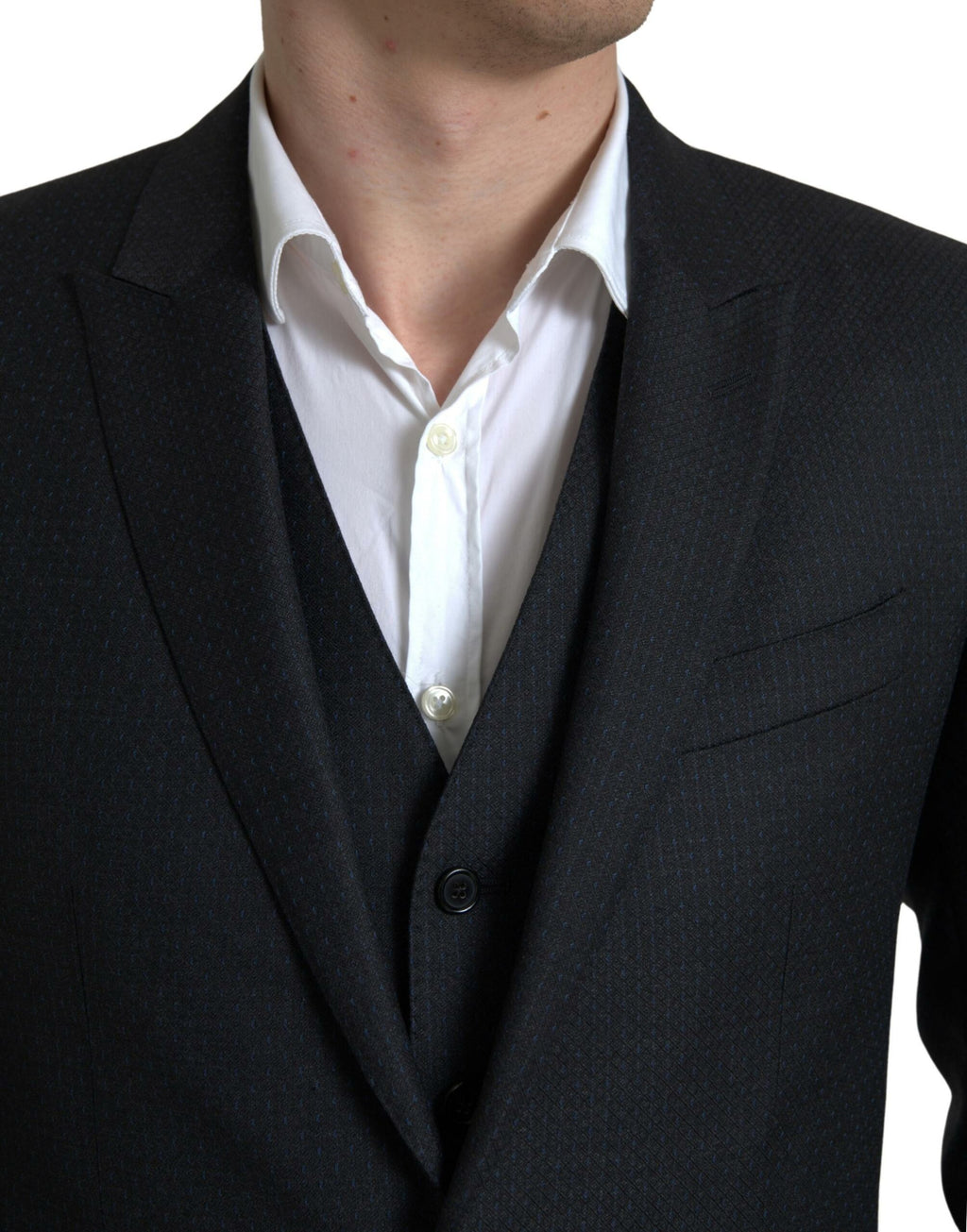 Dolce & Gabbana Dark Gray 3 Piece Single Breasted MARTINI Suit - Eljoys Fashion 