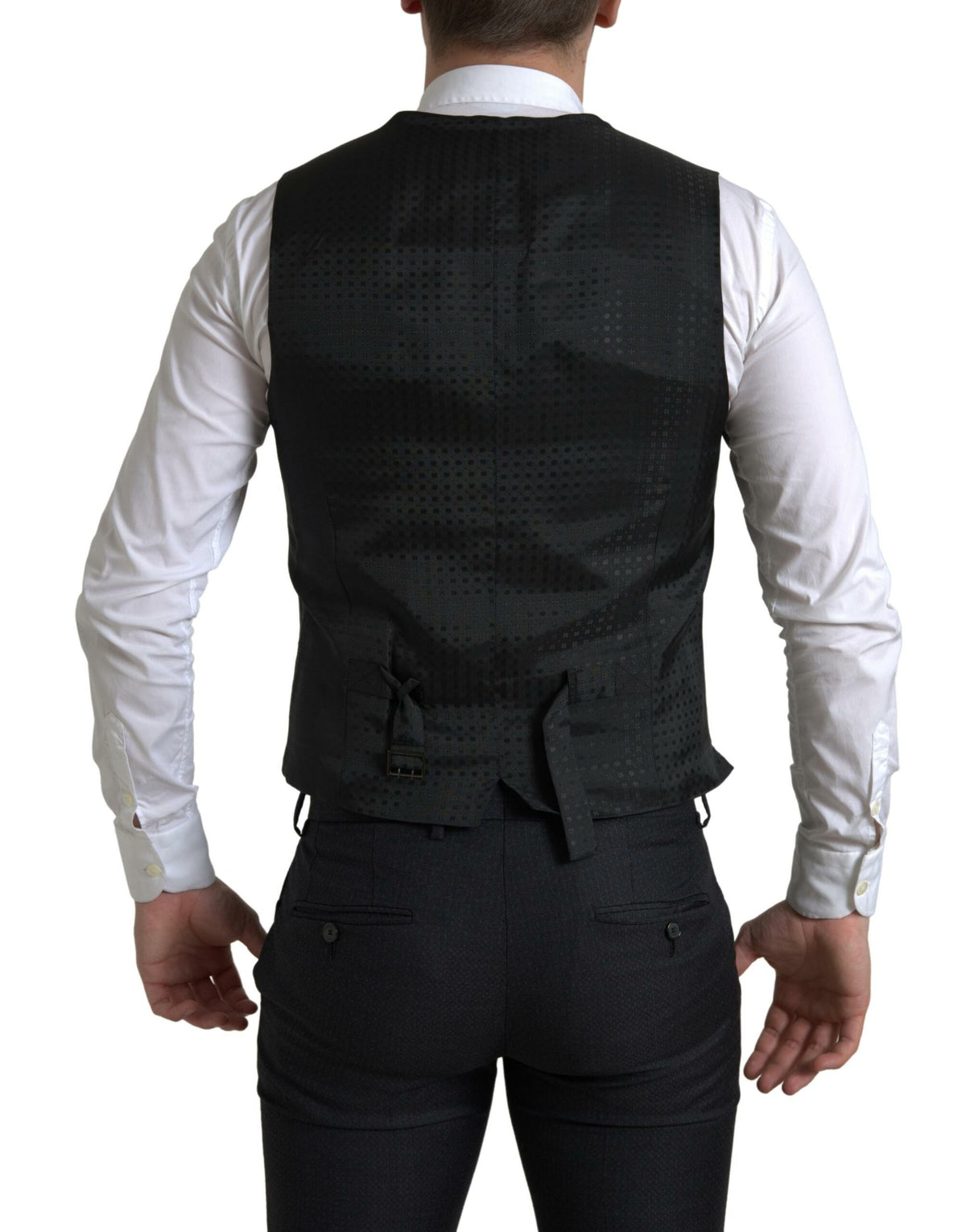 Dolce & Gabbana Dark Gray 3 Piece Single Breasted MARTINI Suit - Eljoys Fashion 