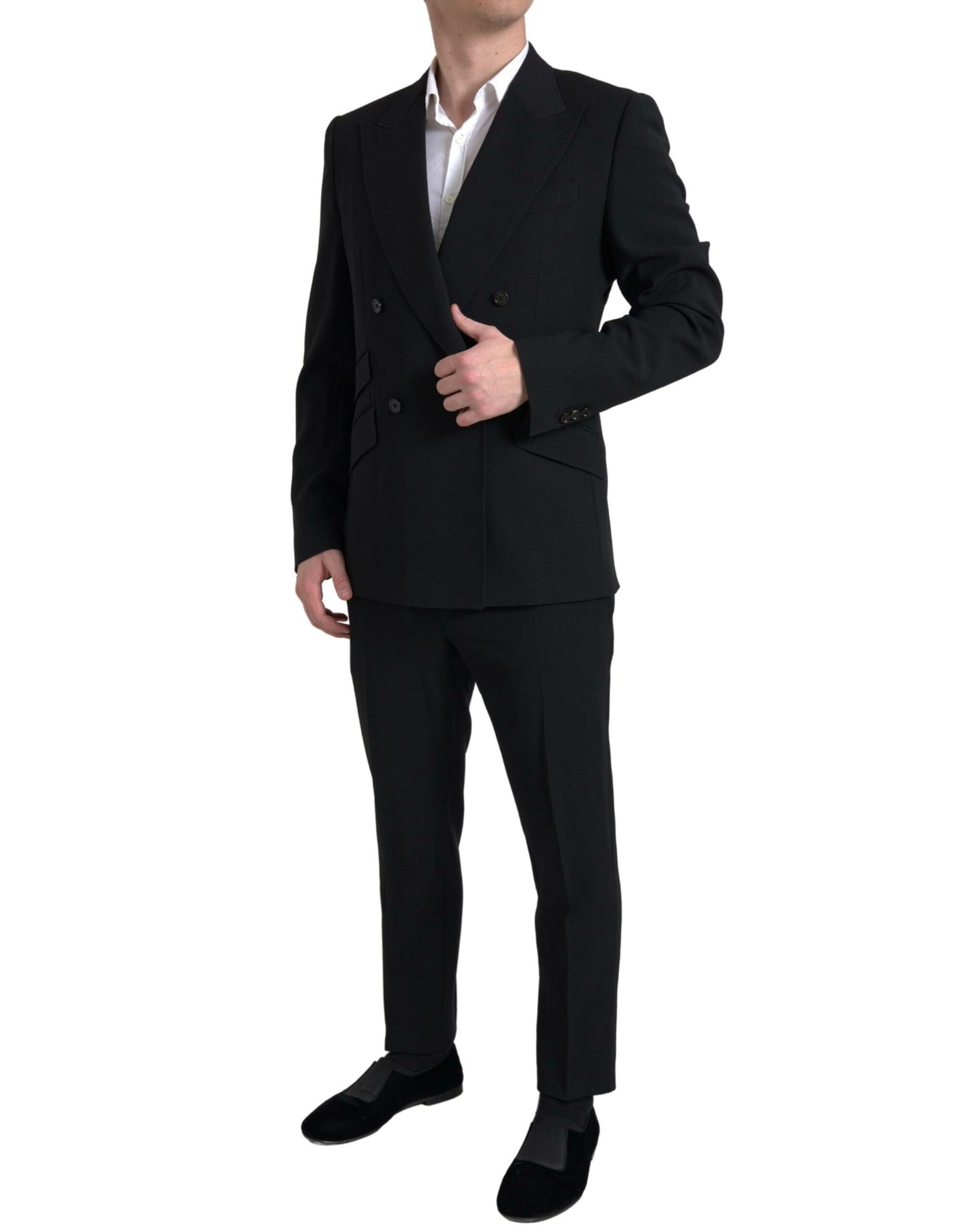 Dolce & Gabbana Black 2 Piece Double Breasted SICILIA Suit Dolce & Gabbana