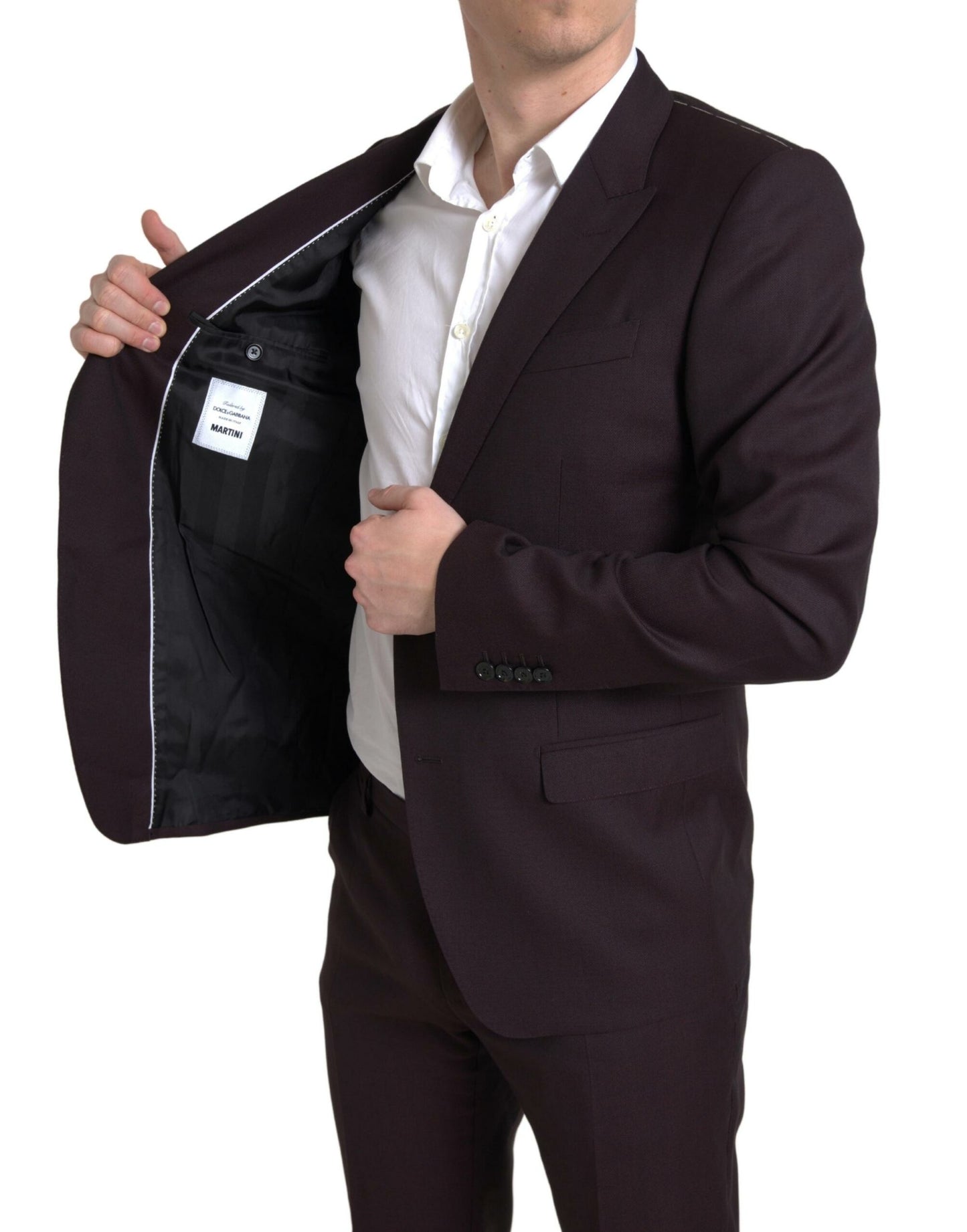 Dolce & Gabbana Maroon 2 Piece Single Breasted MARTINI Suit Dolce & Gabbana