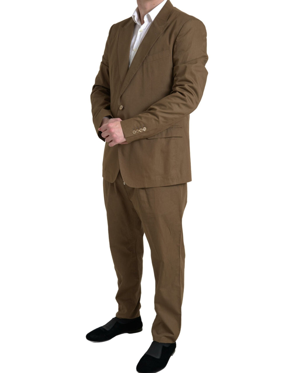 Dolce & Gabbana Brown 2 Piece Single Breasted TAORMINA Suit - Eljoys Fashion 
