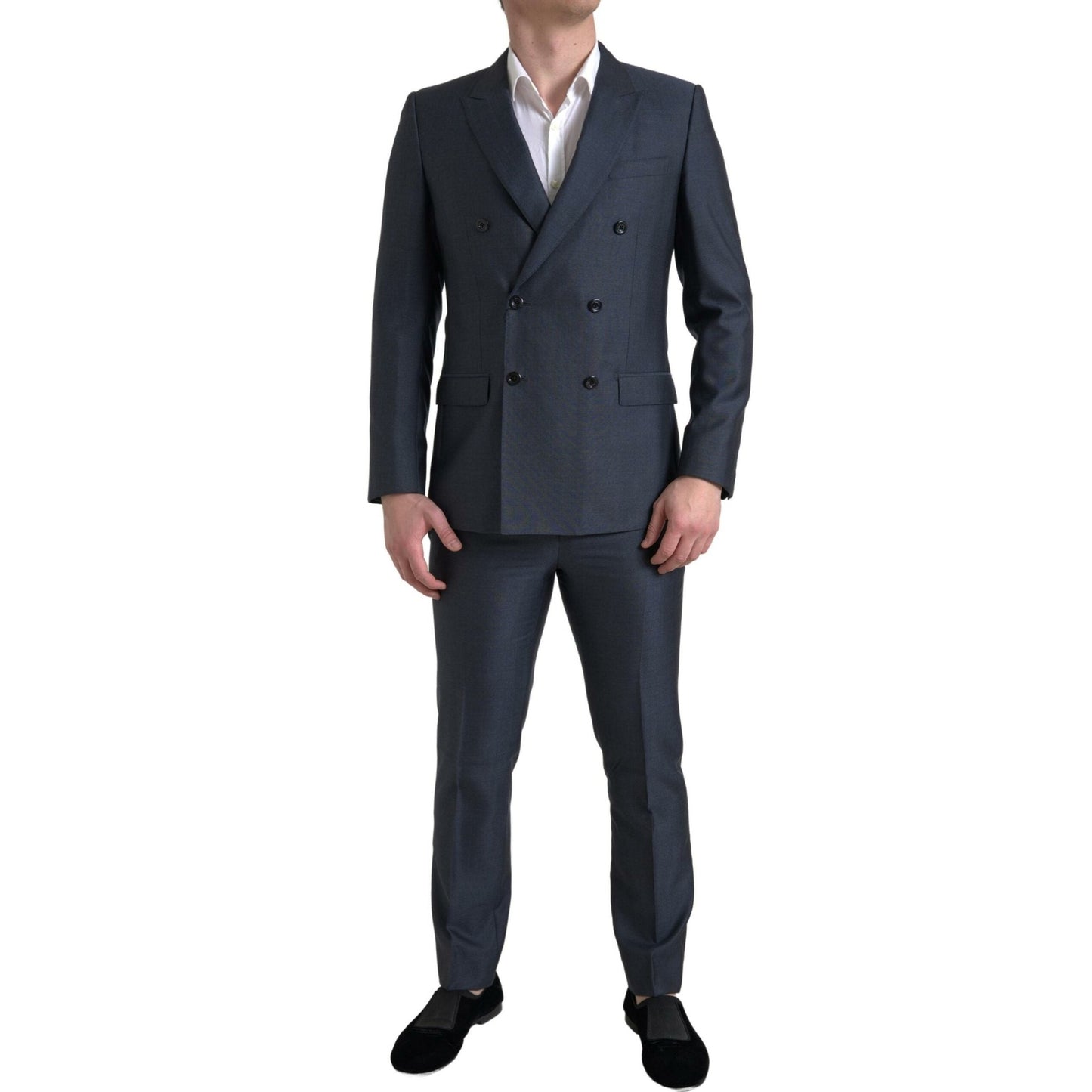 Dolce & Gabbana Blue 2 Piece Double Breasted MARTINI Suit