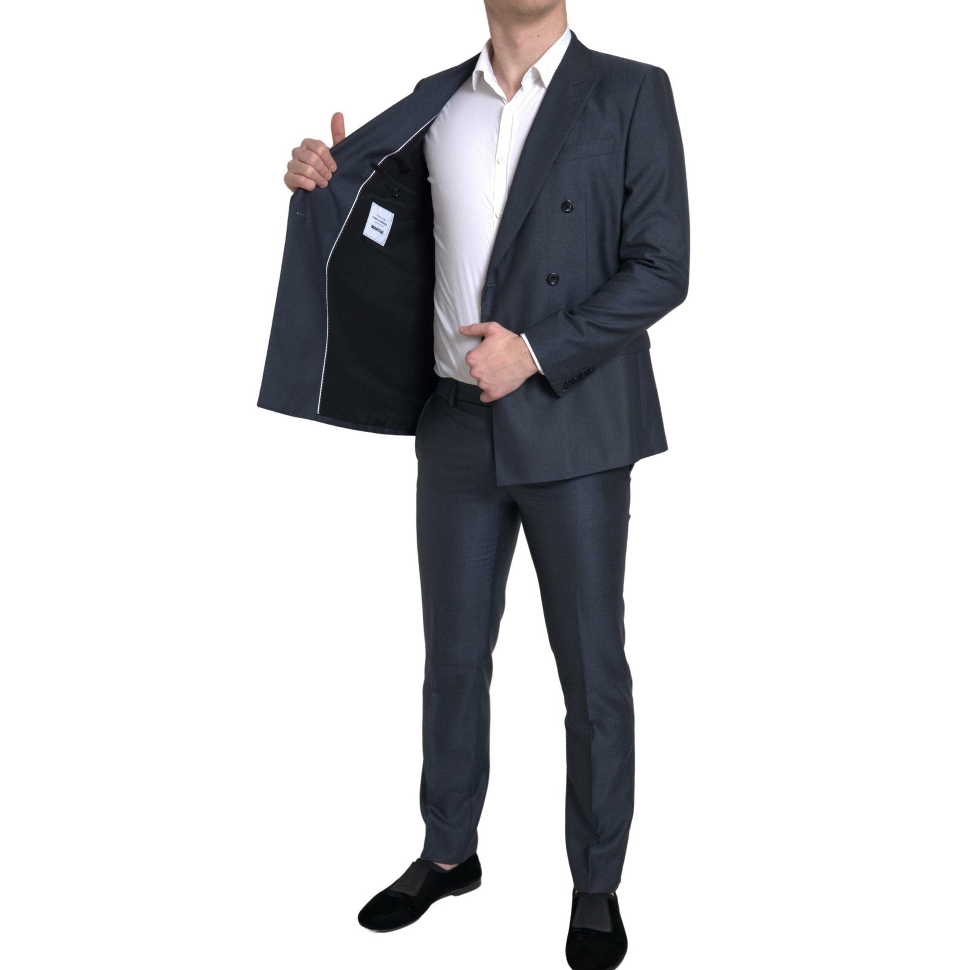 Dolce & Gabbana Blue 2 Piece Double Breasted MARTINI Suit