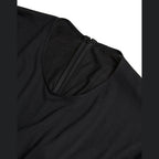 Dolce & Gabbana Black Wool Wrap Sheath Midi Gown Dress