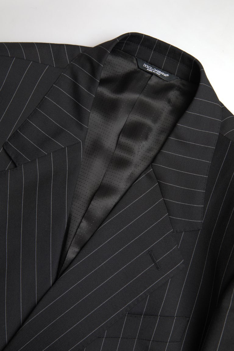Dolce & Gabbana Black Stripe Single Breasted SICILIA Blazer Dolce & Gabbana