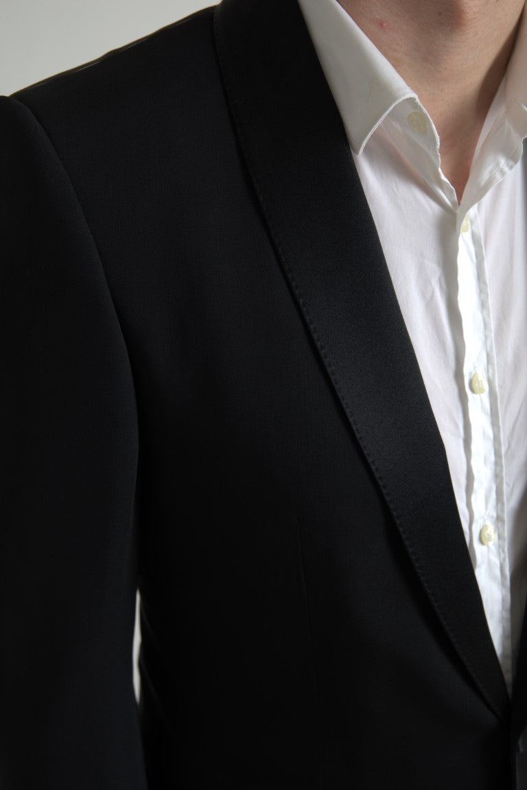 Dolce & Gabbana Black Wool Single Breasted MARTINI Blazer Dolce & Gabbana