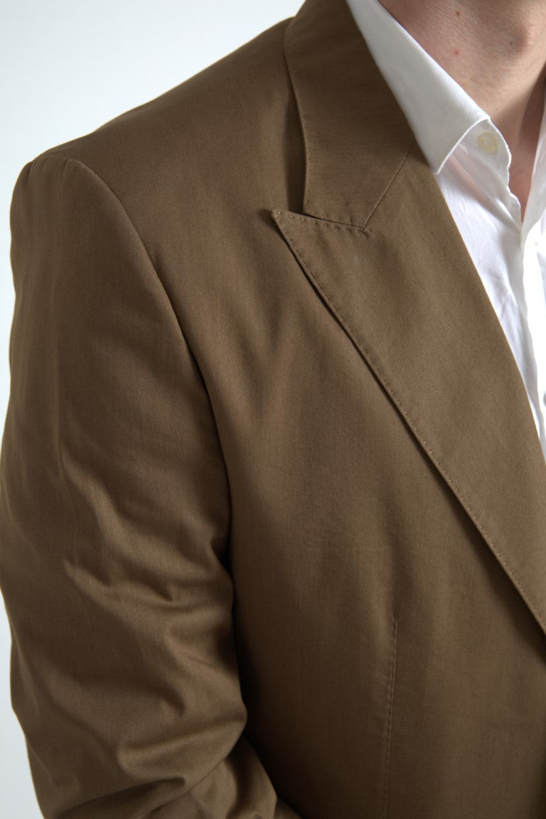 Dolce & Gabbana Brown 2 Piece Single Breasted TAORMINA Suit - Eljoys Fashion 