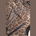 Dolce & Gabbana Brown Leopard Silk Sleeveless Sportswear