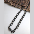 Dolce & Gabbana Brown Leopard Silk Sleeveless Sportswear