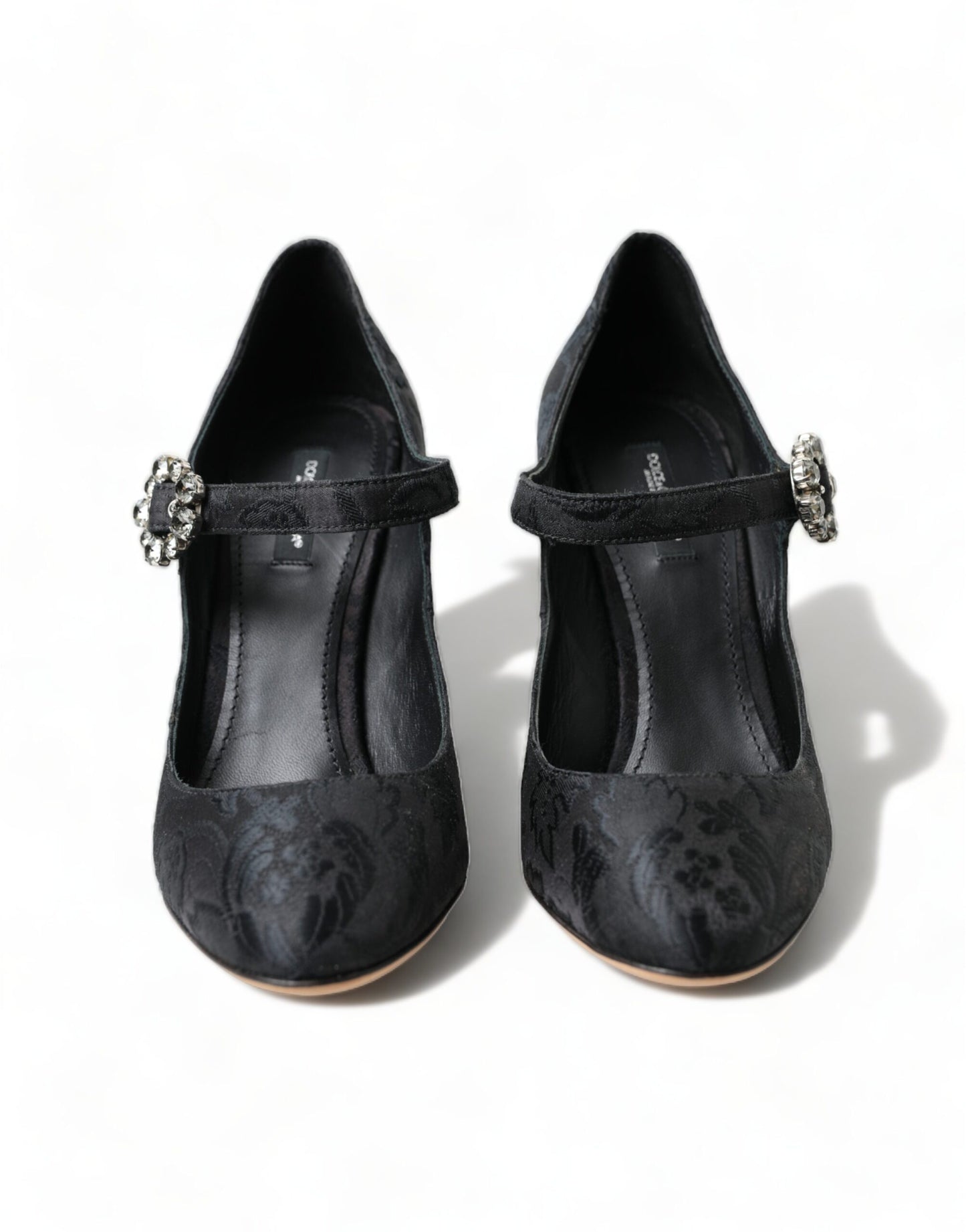 Dolce & Gabbana Black Brocade Mary Janes Heels Pumps Shoes Dolce & Gabbana