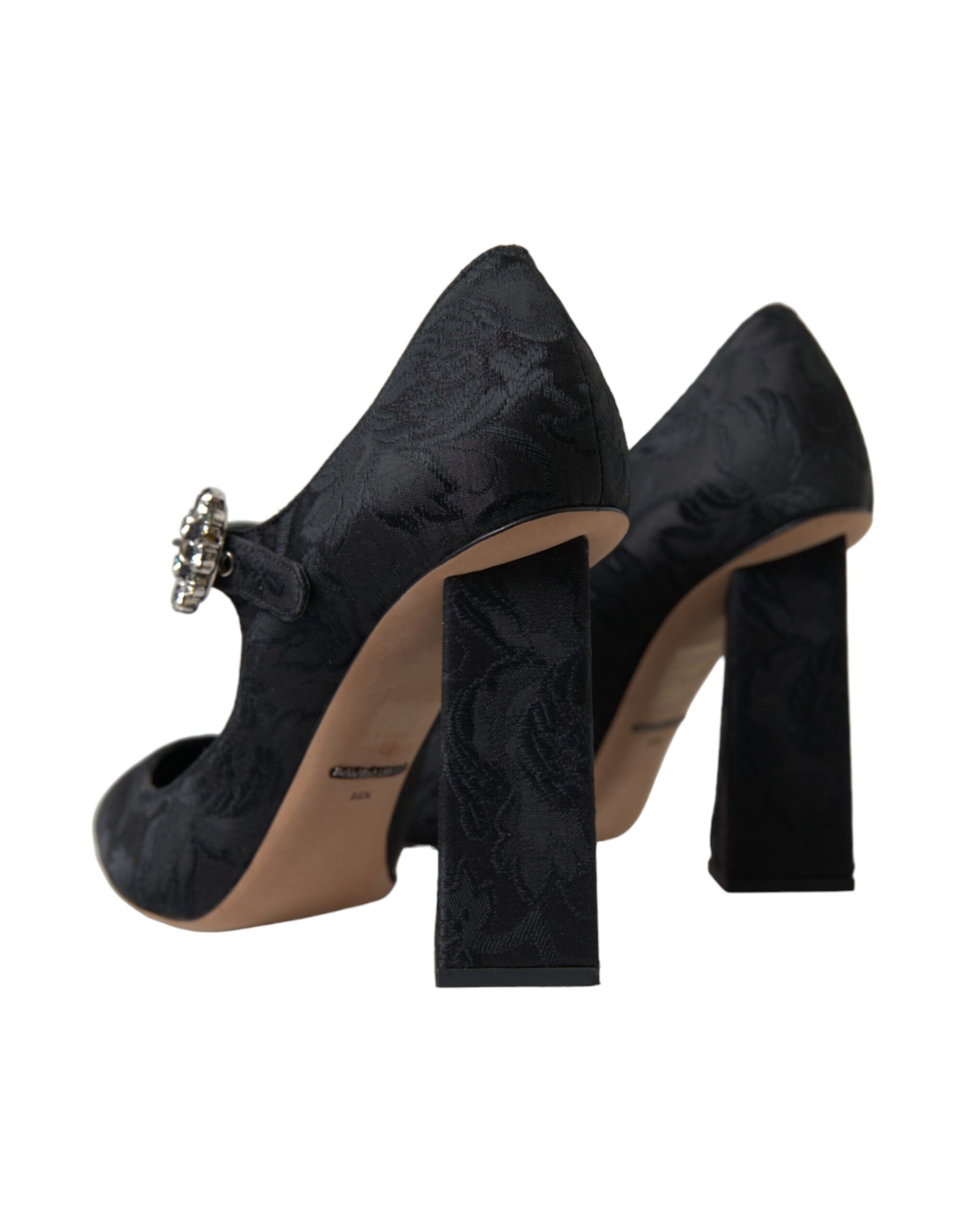 Dolce & Gabbana Black Brocade Mary Janes Heels Pumps Shoes Dolce & Gabbana
