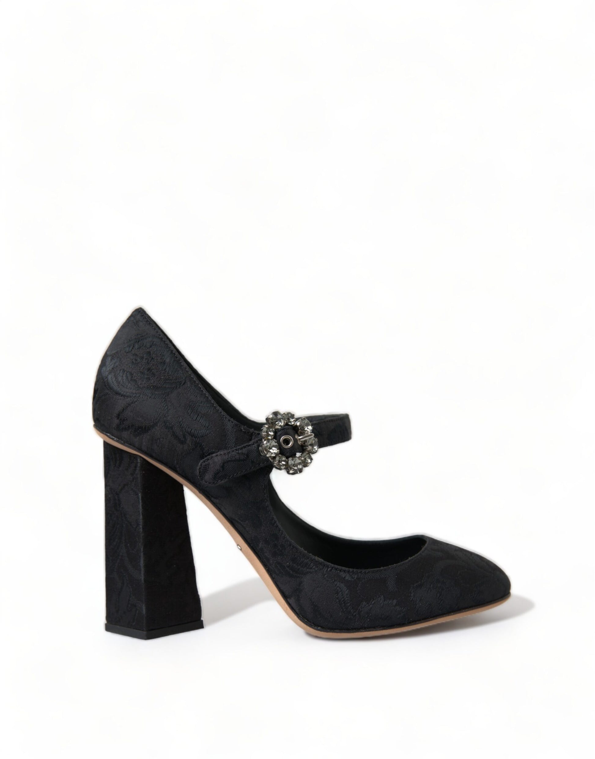 Dolce & Gabbana Black Brocade Mary Janes Heels Pumps Shoes Dolce & Gabbana